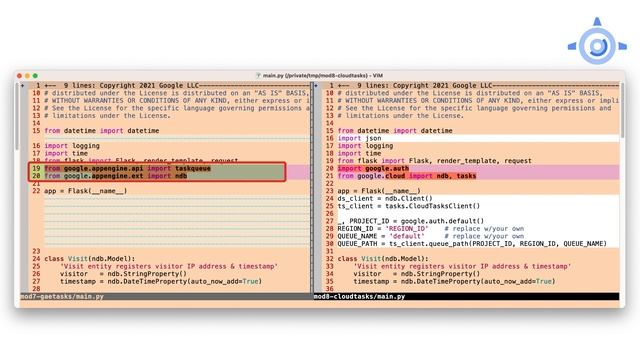 Migrating App Engine push queues to Cloud Tasks (Module 8) смотреть онлайн