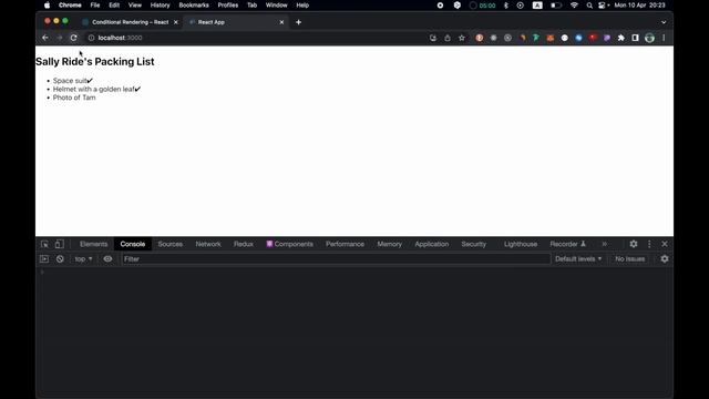 Условная отрисовка в React смотреть онлайн