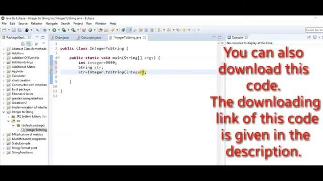 How to convert integer to string in java(eclipse) смотреть онлайн