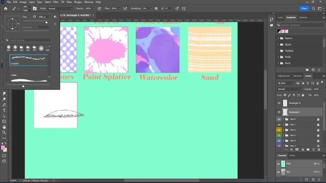 How To Use Photoshop Texture Brushes - A Quick Timelapse Guide смотреть онлайн