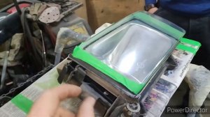 Установка линзовых лэд ламп H4 в Фольксваген Т4. С прозрачными стеклами.