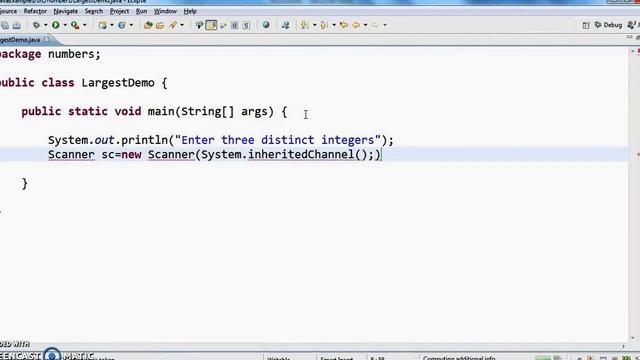 Write a java program to find largest of three numbers? смотреть онлайн