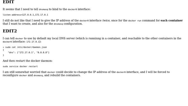Tell docker to use the DNS server in the host system смотреть онлайн
