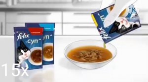 реклама Феликс суп на разных скорости
