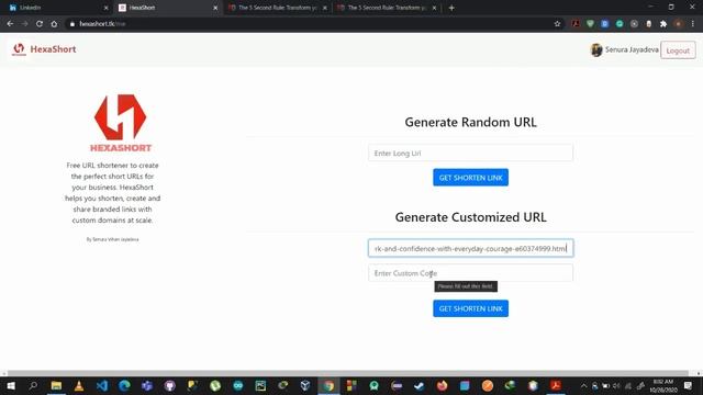 URL Shortener with Nodejs and react смотреть онлайн