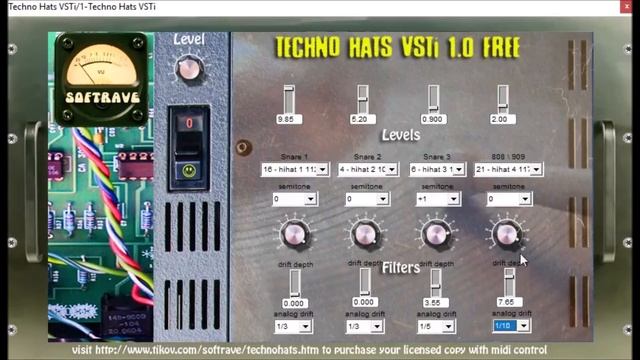 Techno Hats VSTi 1.0 FREE by Dr Tivok / Softrave смотреть онлайн
