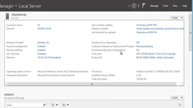 Server 2012 - Disable IE Enhanced Security Configuration смотреть онлайн