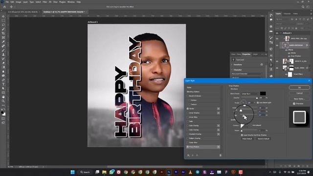 HOW TO DESIGN A BIRTHDAY POSTER #howto #photoshop #tutorial смотреть онлайн