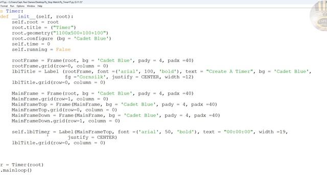 How to Create a Timer using functions with tkinter in Python смотреть онлайн