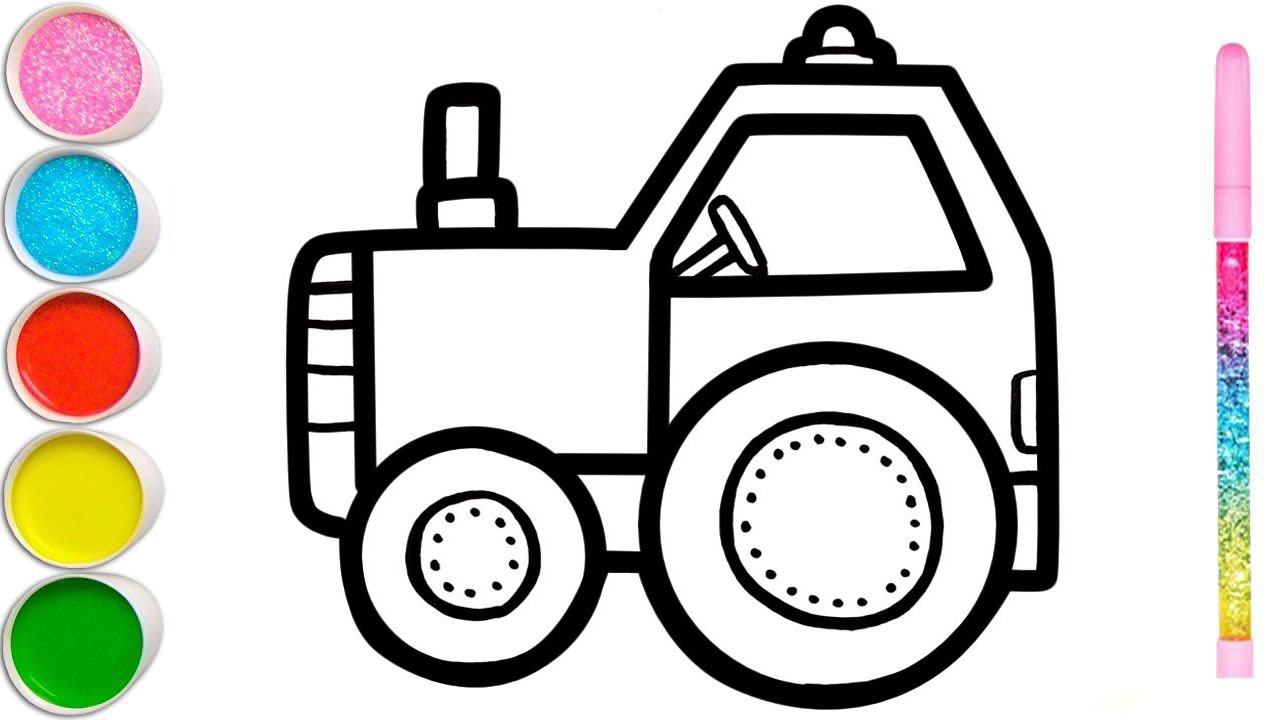 How to draw a kettle, kitchen mixer, bedroom, house, princess, iron, cake, tractor for children смотреть онлайн