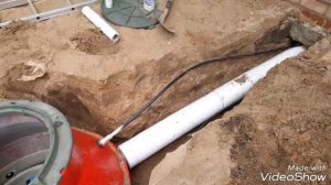 Дренажное поле при высоких грунтовых водах.