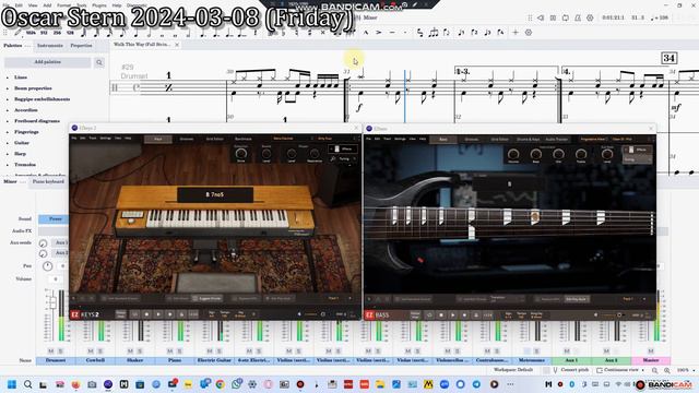 Walk This Way by Aerosmith (arr Larry Moore) | Clavinet & 6 String Electric Bass Cover w/ Toontrack смотреть онлайн