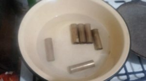 Чистка латунных гильз.