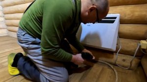 Плинтус из каната в бане