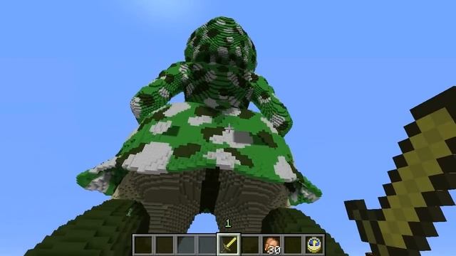 Minecraft AMAZING Creeper Girl STATUE! смотреть онлайн