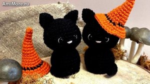 Амигуруми: схема Чёрный Кот. Игрушки вязаные крючком.