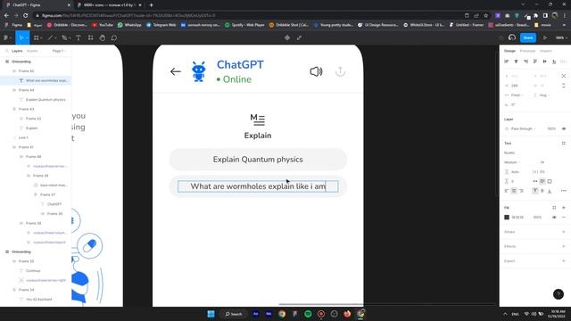 ( Chat GPT ) Chat Bot App UI Design Using Figma смотреть онлайн