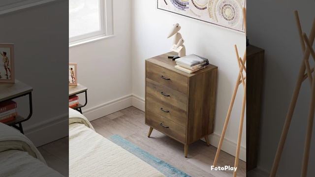 Modern 4 Drawer Dresser Chest of Drawer with Storage смотреть онлайн