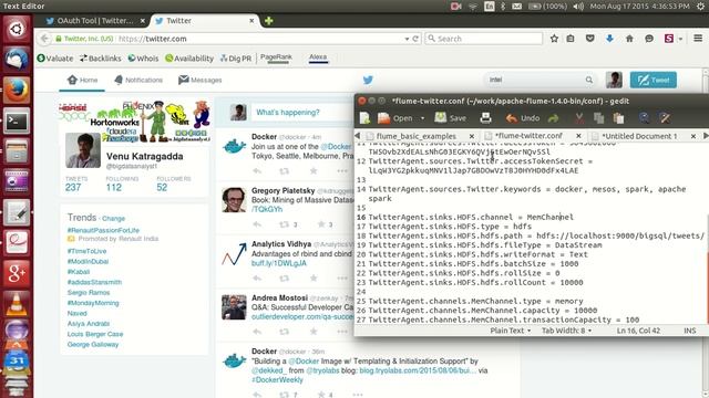 Apache Flume: How to Get Twitter data ? Dump twitter data to Hadoop смотреть онлайн