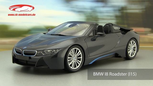 Ck-modelcars-video: BMW I8 Roadster (I15) 2018 Grey Metallic Minichamps