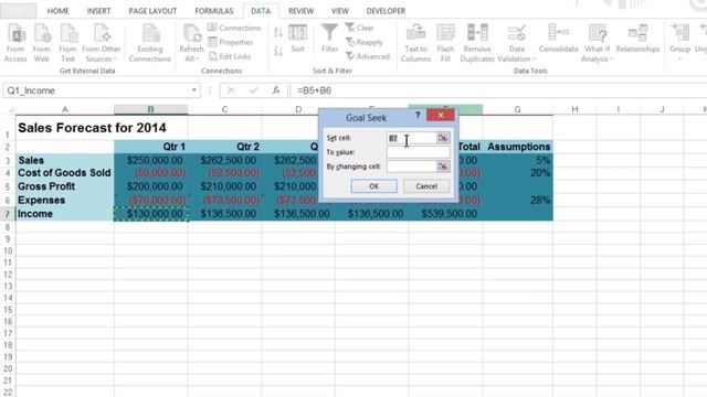 How To Use Excel 2013's What-If Analysis To Set Goals For Dummies