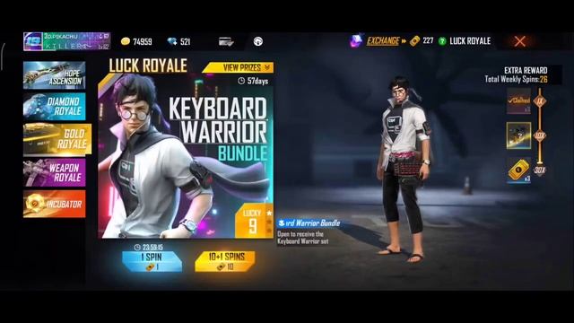 ? I GOT NEW GOLD ROYALE BUNDLE?| FREE FIRE NEW GOLD ROYALE | KEYBOARD WARRIOR BUNDLE | смотреть онлайн