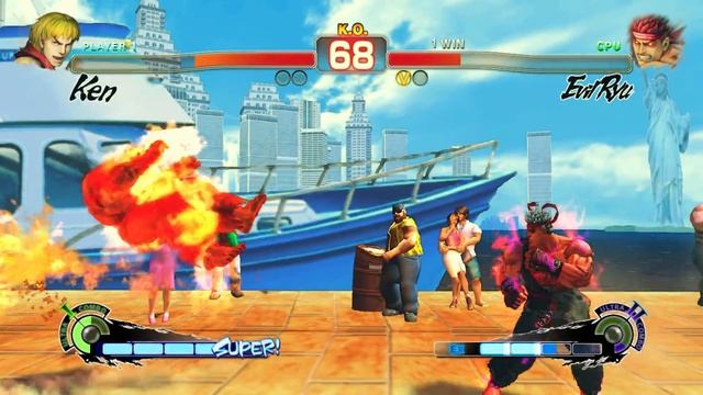 Violent Ken vs Evil Ryu USFIV Hardest Difficulty смотреть онлайн