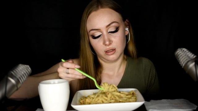 ASMR Mukbang / АСМР Мукбанг / звуки еды / ASMR Eating / АСМР Итинг / шепот / Whisper / Спагетти