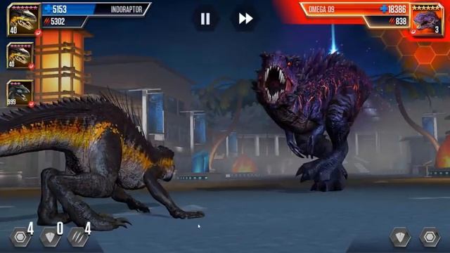 MAX LVL 999 INDORAPTOR VS WORLD BOSS OMEGA 09! - Jurassic World - The Game - WORLD EVENT HD