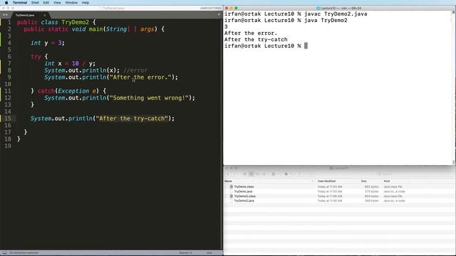 Java Exceptions 4: Example - Divide by Zero смотреть онлайн