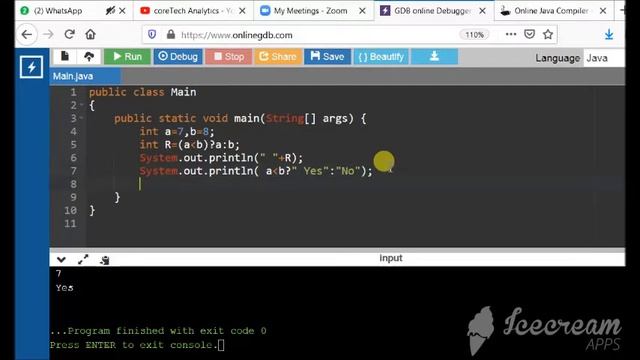 Java Ternary Operator смотреть онлайн