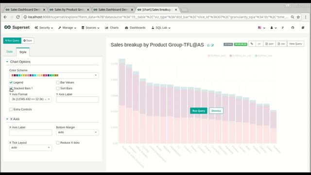 Apache Superset-Building Dashboard-Distribution Bar Chart-Variation 2