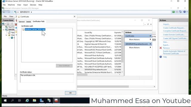 58 Microsoft Windows Server 2019 | IIS Web Server Create a Self Signed SSL Certificate смотреть онлайн