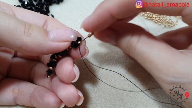 КОЛЬЕ ИЗ БУСИН И БИСЕРА/Колье своими руками/Бисероплетение/Мастер класс/Natali Amapola смотреть онлайн