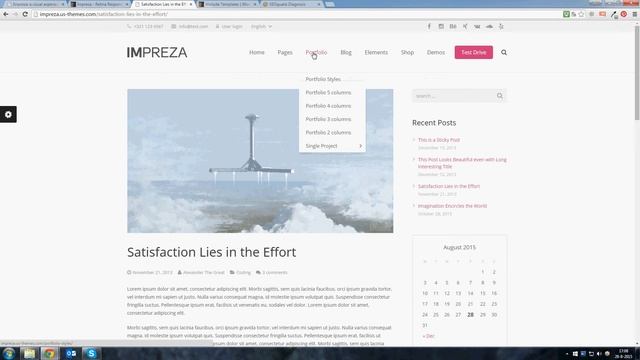 Impreza review - Responsive WordPress theme смотреть онлайн