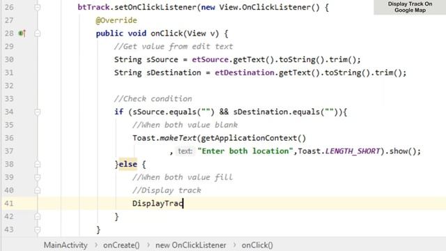 How to Display Track On Google Map in Android Studio | DisplayTrackOnMap | Android Coding смотреть онлайн