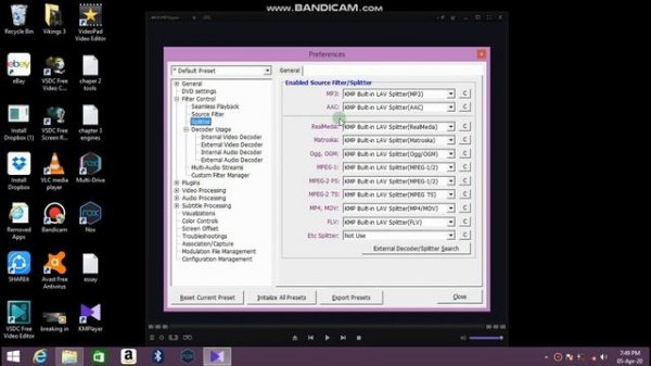 How to remove green screen error from km player