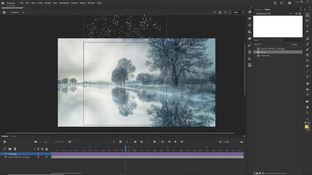 How to create snow in Adobe Animate CC 2020 tutorial. HTML5 canvas. смотреть онлайн