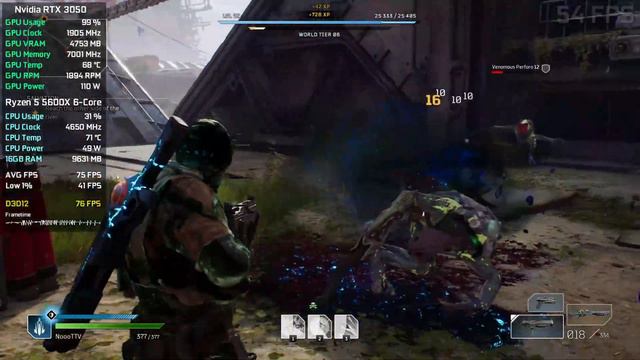 Outriders - RTX 3050 - Ryzen 5 5600X - DLSS ON/OFF - Ultra Settings - FPS Test смотреть онлайн
