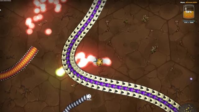 Сбор нектара на 100%►Жужа строит улей►Бонусы►Littlebigsnake.io смотреть онлайн