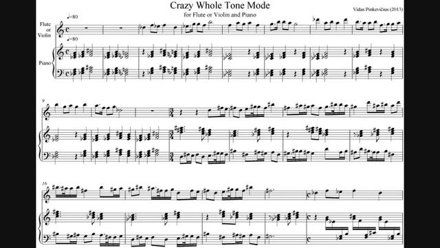 Crazy Whole Tone Mode for Flute and Piano смотреть онлайн