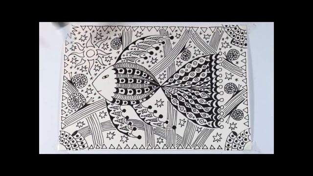 3 картины в технике "Мистическая графика гелевых ручек" 10-2016 смотреть онлайн