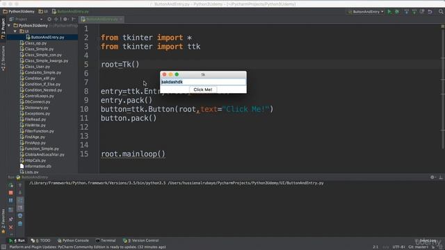 Python - Entry and Button - Tutorial 1 - Video 61 смотреть онлайн