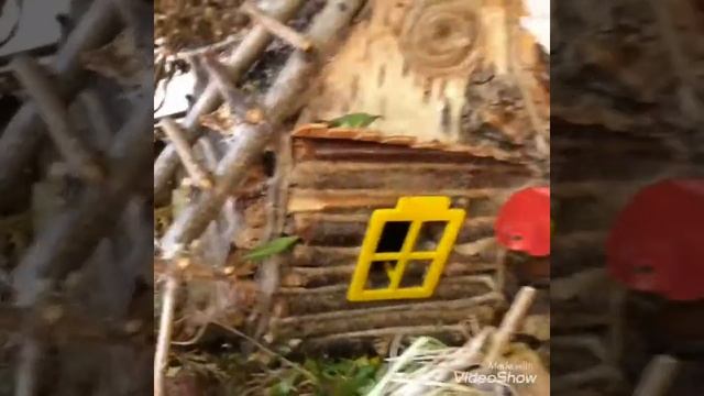 Осенняя поделка в школу, из природных материалов, лесной домик, свобода фантазии, Саранск, Мордовия смотреть онлайн