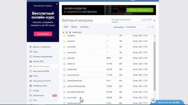 Как установить WordPress на хостинг с доменом смотреть онлайн