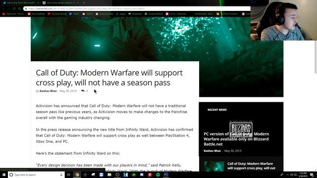 LIVE REACTION TO CALL OF DUTY MODERN WARFARE..... ( NO SEASON PASS, CROSS PLAY AND MORE ) смотреть онлайн