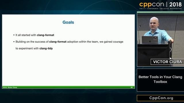 CppCon 2018: Victor Ciura “Better Tools in Your Clang Toolbox" смотреть онлайн