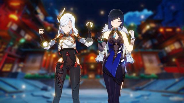 【原神:Genshin Impact MMD／4K／60FPS】Ketsu Drum『Shenhe/申鹤 & Yelan/夜兰』 смотреть онлайн