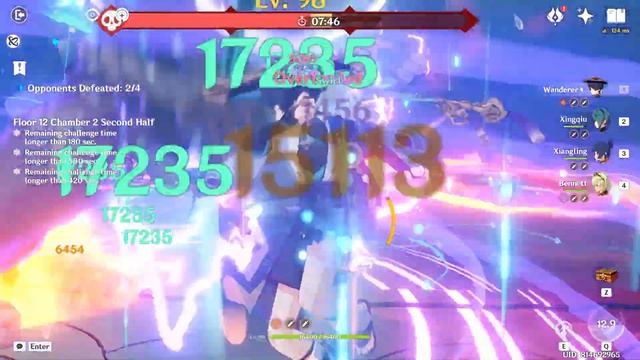 Kuki Shinobu C0 Hyperbloom & Wanderer C0 National Genshin impact Spiral Abyss 3.2-3.3 Floor 12 смотреть онлайн