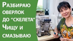 Разбираю оверлок до «скелета», чищу и смазываю